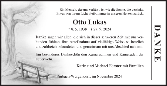 Traueranzeige von Otto Lukas von Siegener Zeitung
