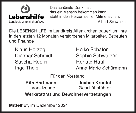 Traueranzeige von Klaus Herzog von Siegener Zeitung