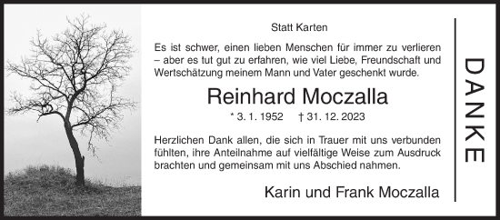 Traueranzeige von Reinhard Moczalla von Siegener Zeitung