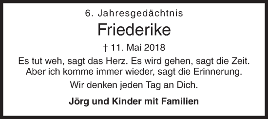 Traueranzeige von Friederike Hartmann von Siegener Zeitung