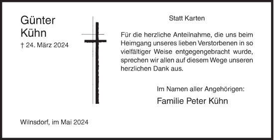 Traueranzeige von Günter Kühn von Siegener Zeitung