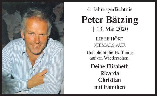 Traueranzeige von Peter Bätzing von Siegener Zeitung