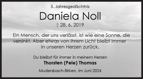 Traueranzeige von Daniela Noll von Siegener Zeitung