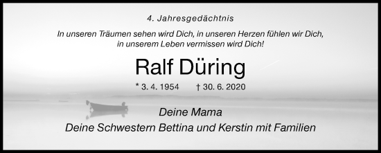 Traueranzeige von Ralf Düring von Siegener Zeitung