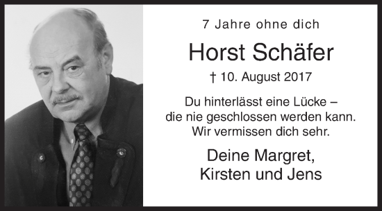 Traueranzeige von Horst Schäfer von Siegener Zeitung