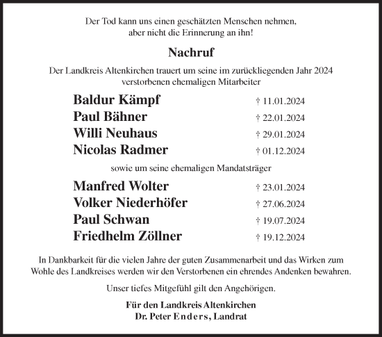 Traueranzeige von In Gedenken von Siegener Zeitung