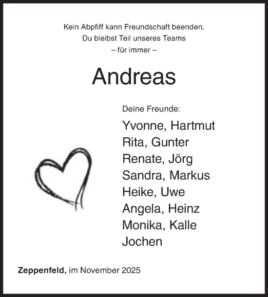 Traueranzeige von Andreas  von Siegener Zeitung