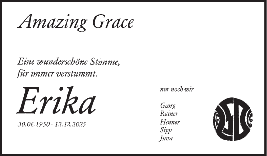 Traueranzeige von Erika  von Siegener Zeitung