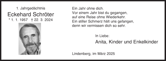 Traueranzeige von Eckehard Schröter von Siegener Zeitung