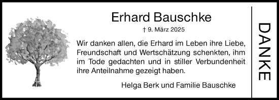 Traueranzeige von Erhard Bauschke von Siegener Zeitung