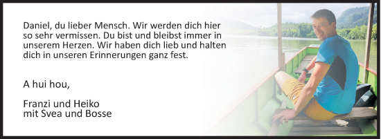 Traueranzeige von Daniel  von Siegener Zeitung