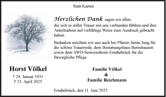 Traueranzeige von Horst Völkel von Siegener Zeitung