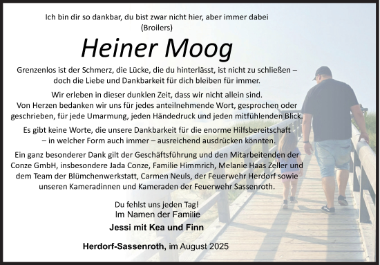 Traueranzeige von Heiner Moog von Siegener Zeitung