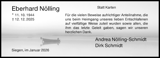 Traueranzeige von Eberhard Nölling von Siegener Zeitung