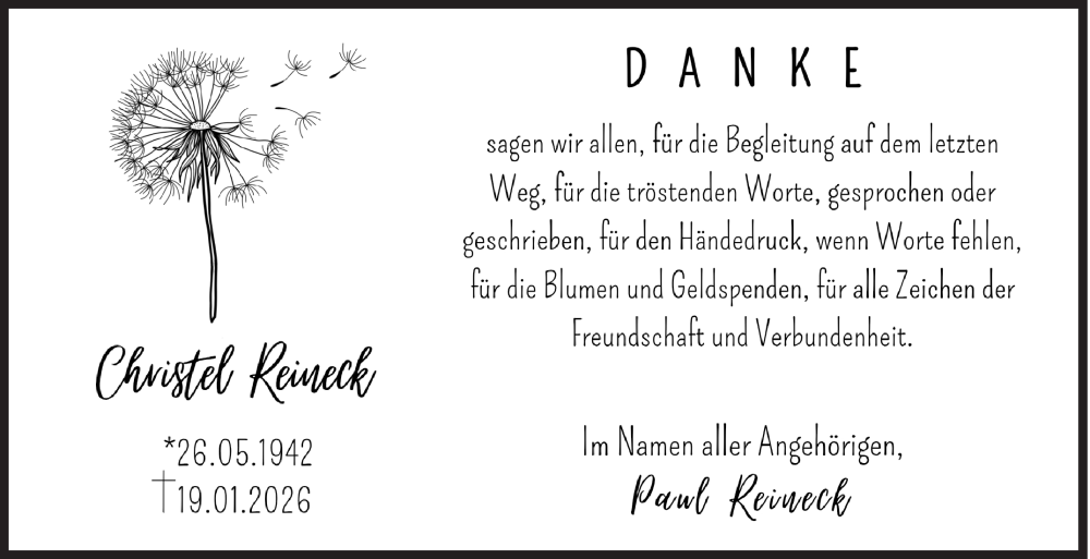  Traueranzeige für Chester Komeck vom 13.02.2026 aus Siegener Zeitung