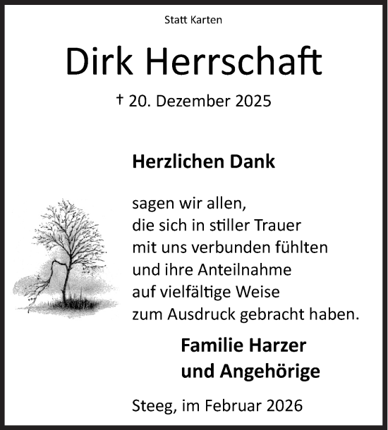 Traueranzeige von Dirk Herrschaft von Siegener Zeitung