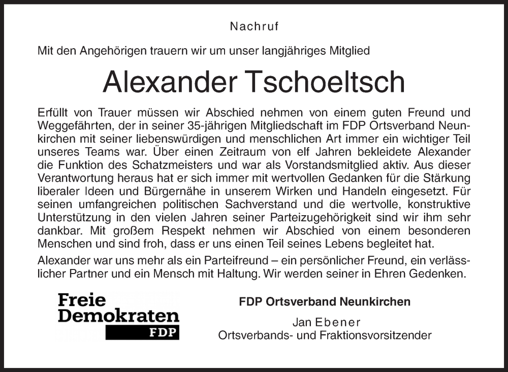  Traueranzeige für Fritz Fünfsinn vom 21.02.2026 aus Siegener Zeitung